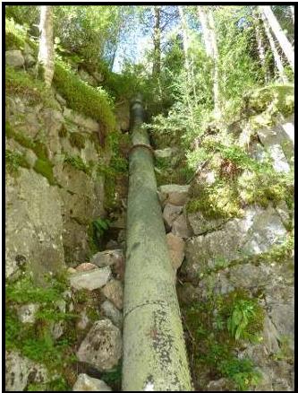 conduite force au dessus de la centrale