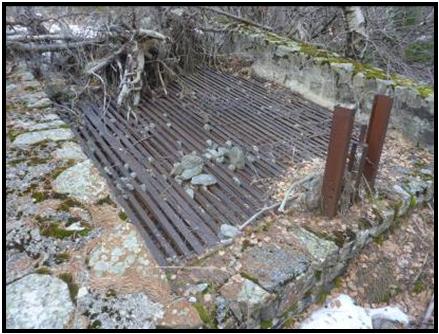 grille au dessus du bassin de captage